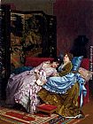 Auguste Toulmouche Canvas Paintings - An Afternoon Idyll
